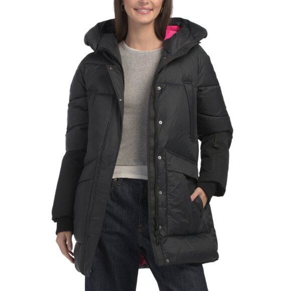 PAJAR Black Heirani Mid Length Quilted Parka - Picture 1 of 2